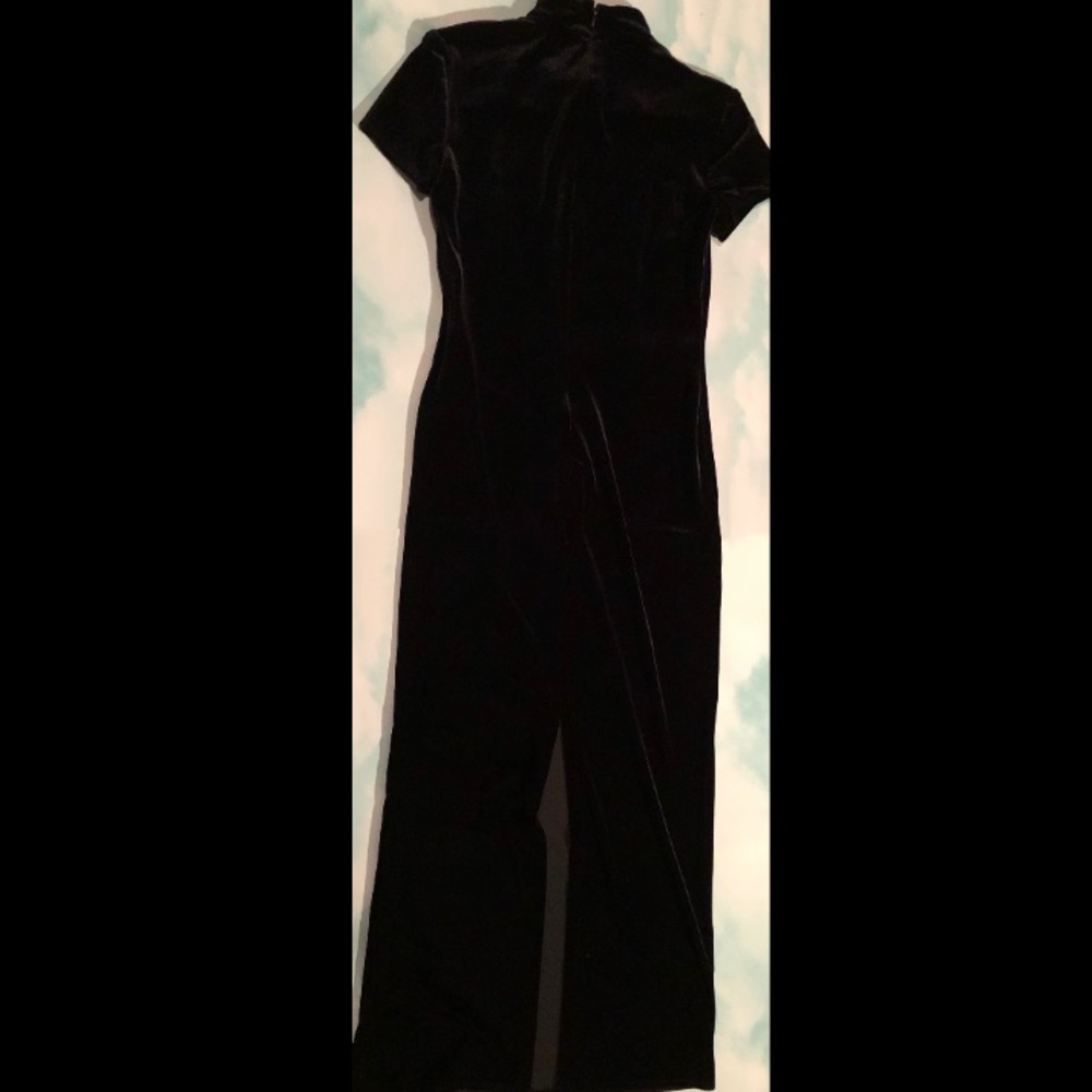 Long black dress.